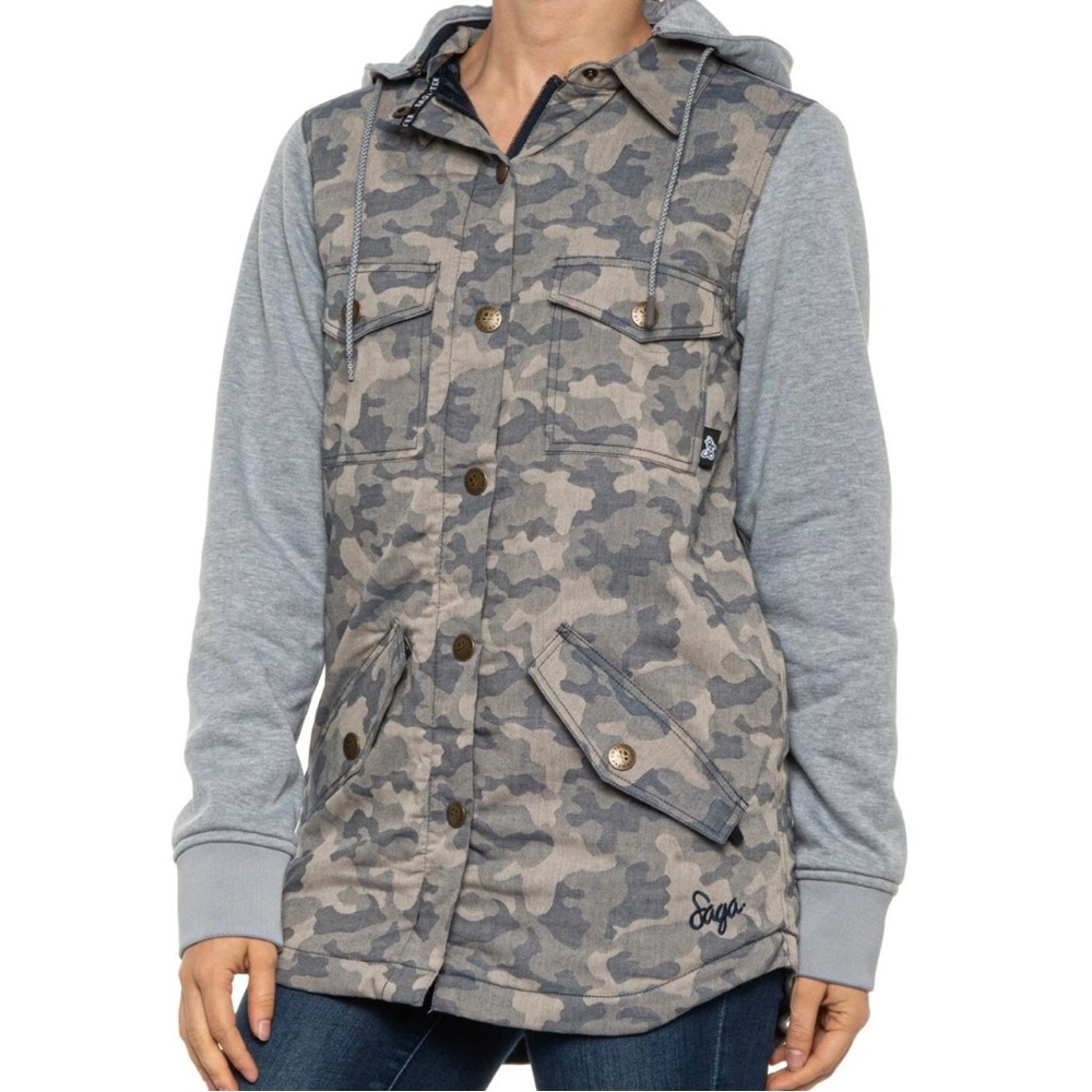 Saga Outerwear Co. Women’s camo Jacket. Lightweight, insulated Eleanor Jacket